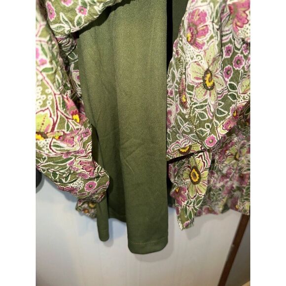 NWT Maurice’s Green Floral Open Back Mini Dress Size XL - Picture 6 of 14